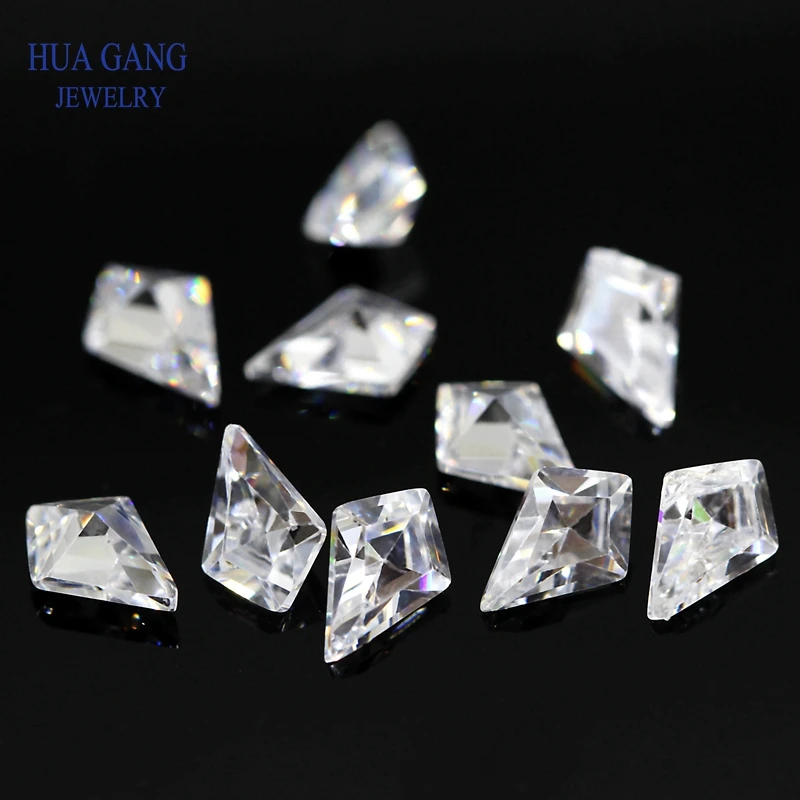Белый кайт фианит бриллиантовая огранка свободная специальная CZ камень