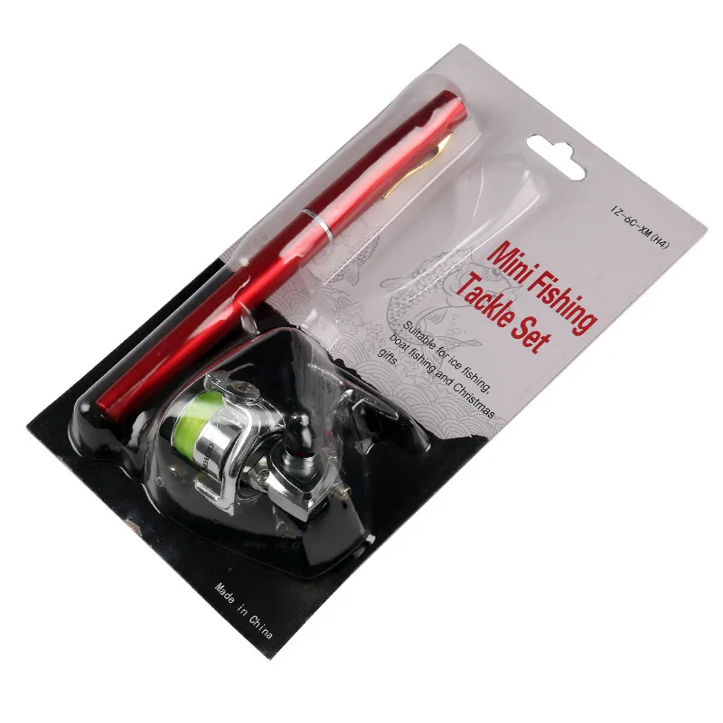 EMMROD 1 meter new pen fishing rod with XM100 mini metal spinning wheel H4 Free Shipping