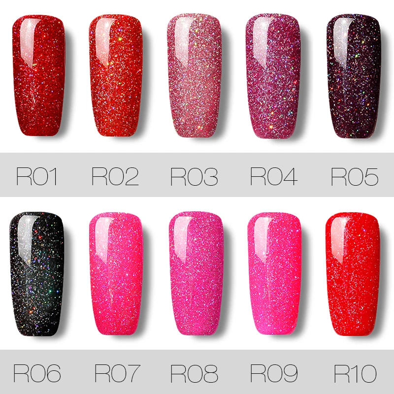 ROSALIND гель 1S 7 мл Радужный Цветной Гель лак для ногтей отмачиваемый наращивания