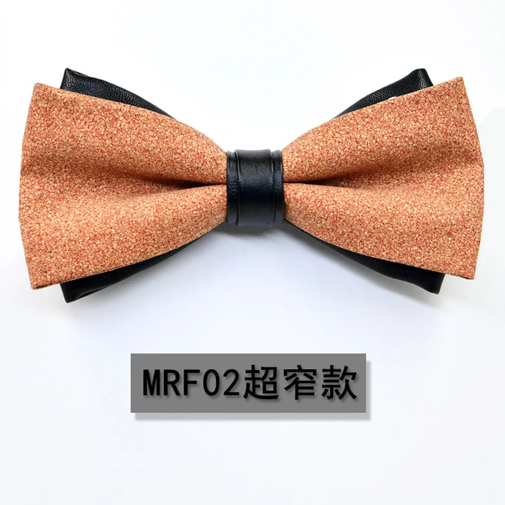 MRF-02 Мужской трендовый галстук-бабочка предварительно завязанные галстуки-бабочки Свадебные вечерние аксессуары пробковые деревянные бабочки-Галстуки BWTRS0331 - Цвет: MRF-02