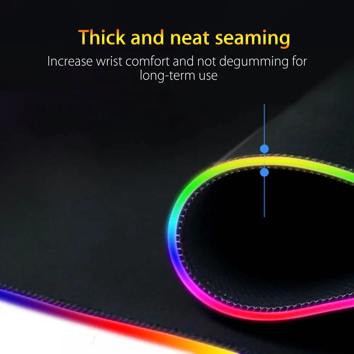 Светящийся игровой коврик для мыши RGB светящийся USB Красочный светодиодный удлиненный оверсайз нескользящий коврик для клавиатуры для ПК компьютера ноутбука
