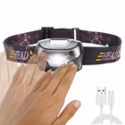 Налобный фонарь, светодиодный, перезаряжаемый с USB датчиком движения