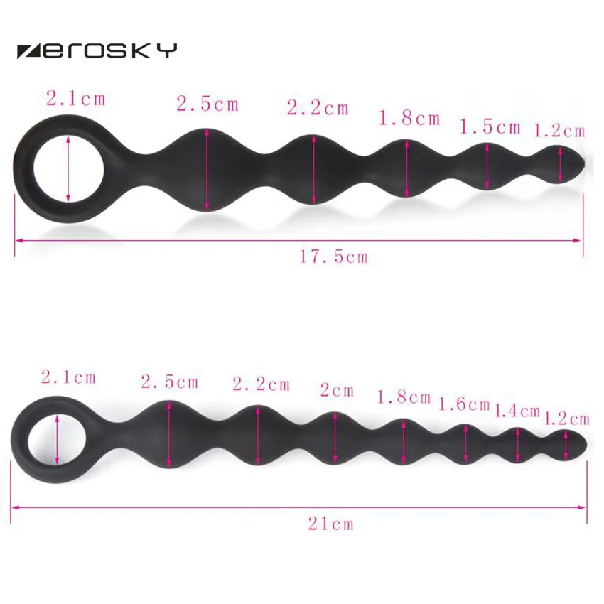 Anal Plug G-spot Stimulation Climax Message Silicone Pull Beads Butt Sex Toys for Women Men Zerosky | Красота и здоровье