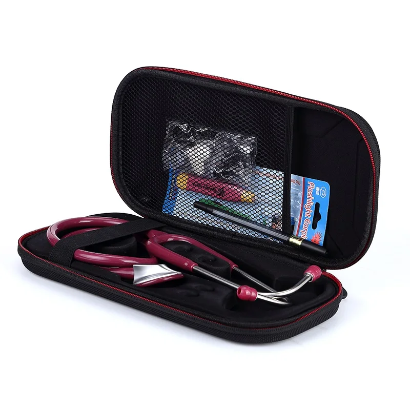 Новейший Жесткий Чехол для стетоскопа для 3M Littmann Classic III/MDF/ADC/Omron, дополнительное место для других аксессуаров - Цвет: Темно-синий