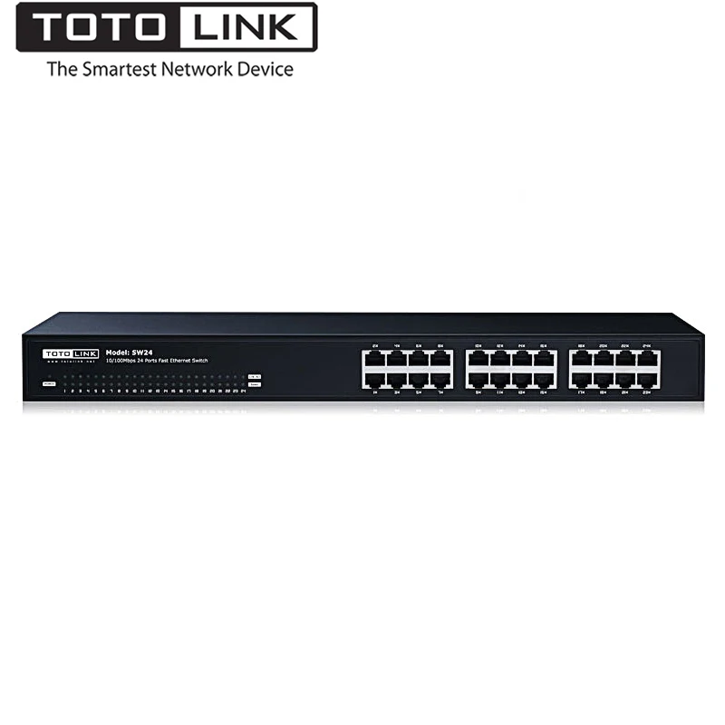 TOTOLINK SW24 24 Порты переключатель автоматическое согласование RJ45 10/100 Мбит/с Fast Ethernet