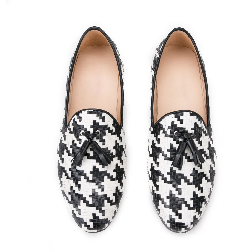 Коричневые мужские туфли из натуральной кожи с кисточками шлепанцы ручной