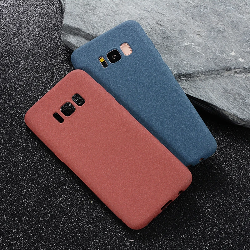 Матовый Силиконовый чехол для Samsung Galaxy S9 S8 S7 S6 edge J4 J6 J8 A6 A7 A8 Plus 2018 J3 J5 J7 2016 A3 A5 2017