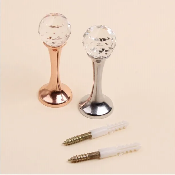 Стеклянный крючок декоративные крючки настенные прозрачные серебристые черные