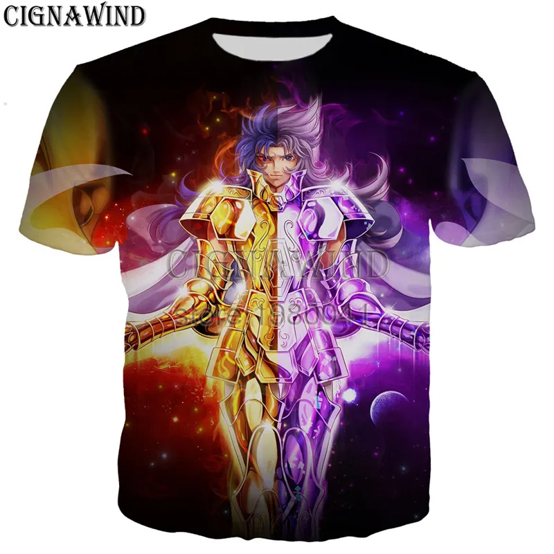 Новый летний топ Классический Аниме Saint Seiya Shiryu футболка для мужчин/женщин