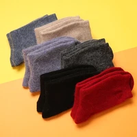 autumn winter socks women man thick angora wool socks ladies soft warm rabbit haired short sock 6 color basic hosiery sox
