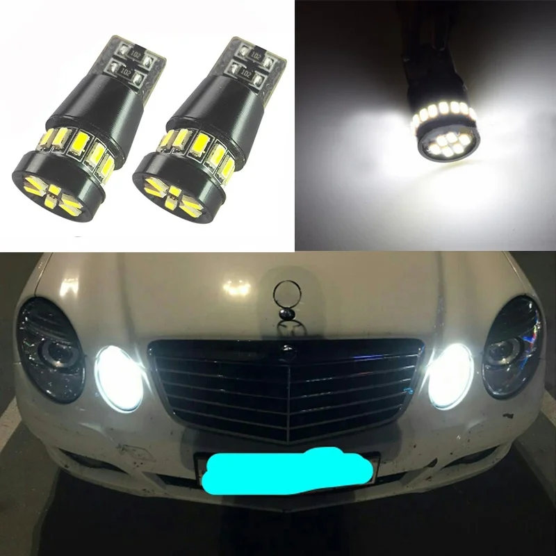 W5W Canbus светодиодный автомобильные лампы для передних фар для Mercedes Benz w211 w203 w204 w210 w205 w202 w220 w124 w164 w219 W17