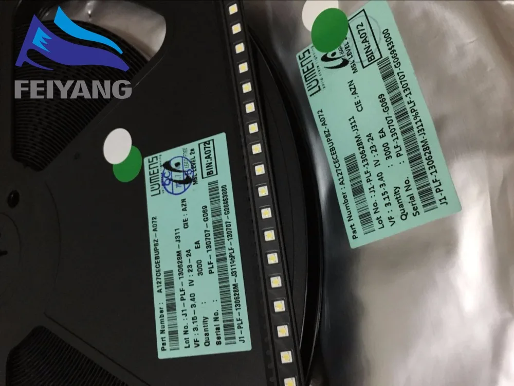LUMENS LED Backlight 1W 3V 3535 3537 Cool white LCD for TV Application A127CECEBUP8 Style-3 500pcs | Электронные компоненты и
