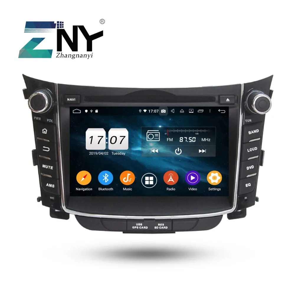 7 "HD Android 9 0 автомобильный стерео gps для hyundai I30 Elantra GT 2012 + DVD Радио FM BT навигация с DSP