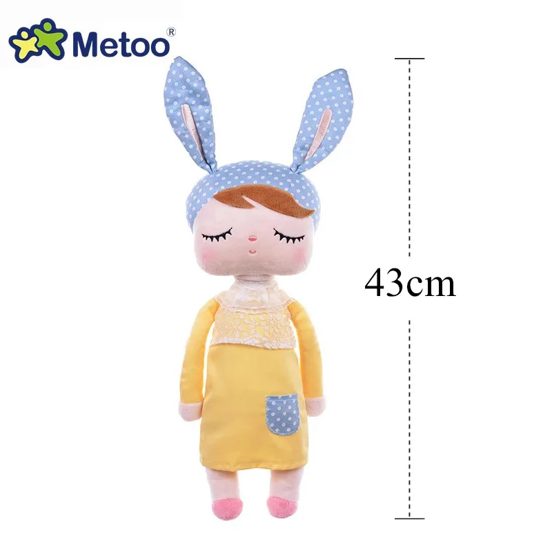 43cm Dream yellow Metoo кукла Анджела мягкий Игрушечный Кролик мягкие Животные плюшевые игрушки «кролик» Фруктовые Куклы для детей детская одежда для девочек и мальчиков рождественские подарки на день рождения - Цвет: 43cm Dream yellow