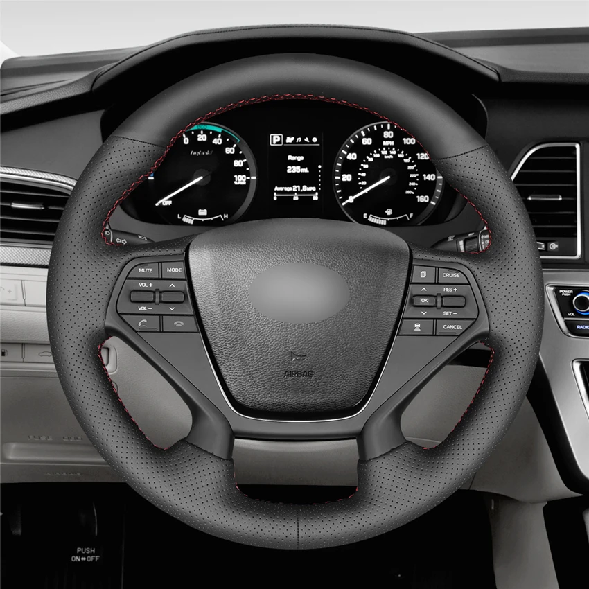 MEWANT черный чехол рулевого колеса автомобиля из искусственной кожи для Hyundai Sonata 9