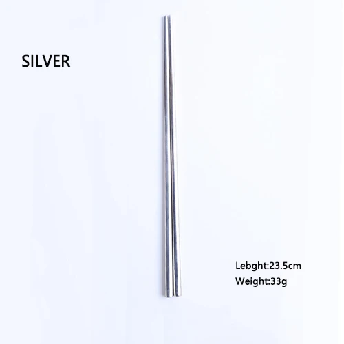 L.Silver 1 пара 304 китайские палочки для еды из нержавеющей стали, домашние многоразовые палочки для еды, Детские Портативные многоразовые палочки для суши, столовая посуда - Цвет: L.Silver