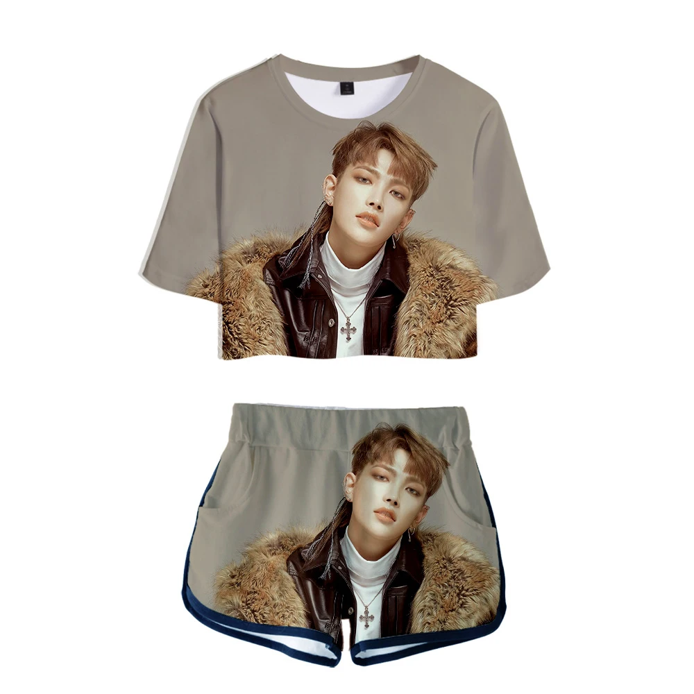 Frdum tomme-корейский 3D Ateez Idol Новое поступление модные женские с коротким рукавом пупок хип-хоп Moletom Летние удобные - Цвет: N00769