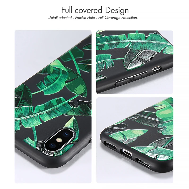 Мягкий силиконовый чехол FLOVEME для iPhone X 7 8 plus милый телефона 6 6s с объемным