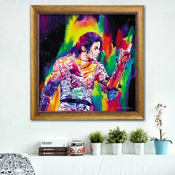 Картина маслом на стену в современном стиле абстрактная с изображением Майкла