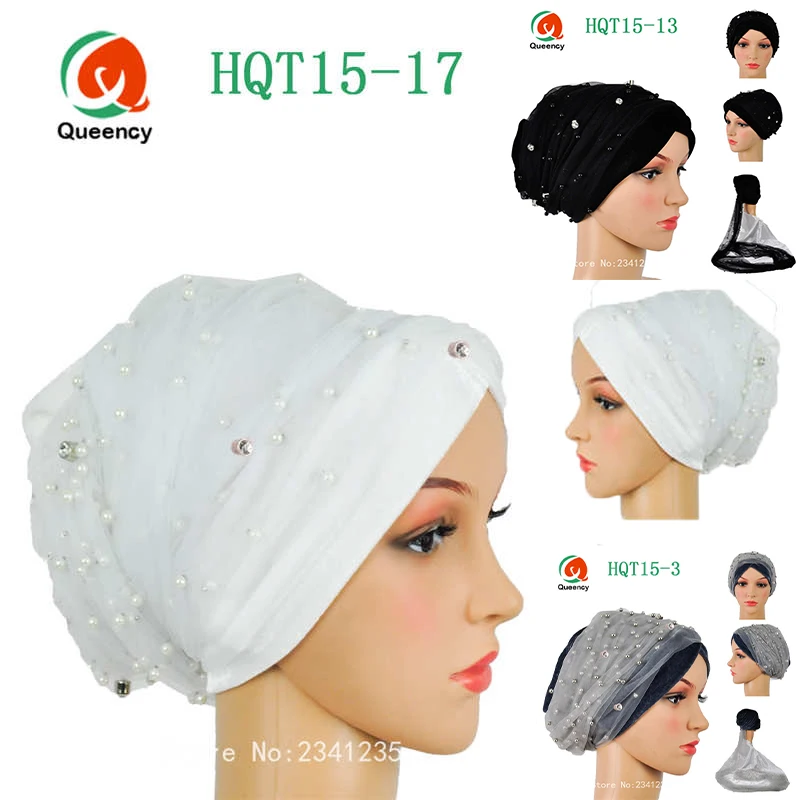 

Velvet net turban gele Multi-colored Beaded African headtie with beads Elegant african scraf beauty headwrap gele for women.