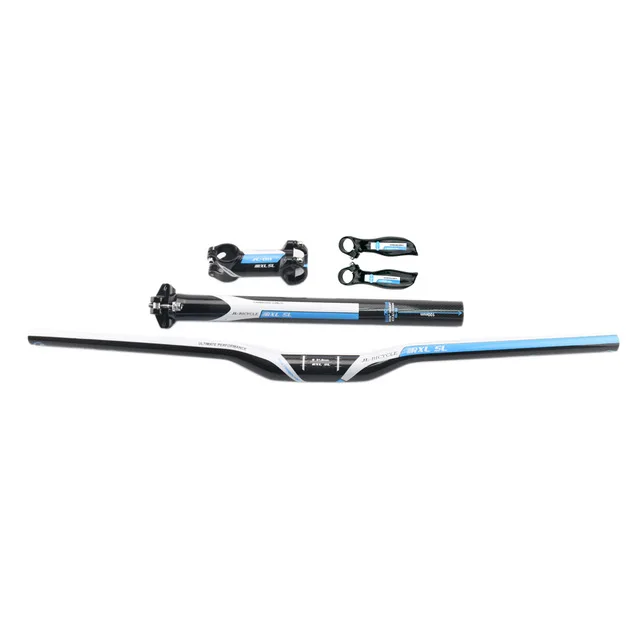 Set of 4 RXL SL велосипед углерода руль Mtb стволовых седло велосипеда сиденья Seatpost велосипед аксессуары легкий набор ручек - Цвет: Set of 4