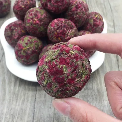 Rose grass ball 2 шт хомяк Жевательная трава мяч веревка для чистки зубов висячая молярная игрушка для попугая хомяка шиншилла кролик морские свинки 29 - Цвет: Rose grass ball
