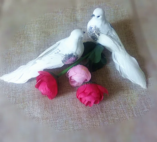 Украшение для дома и свадьбы реквизит пенопластовые птицы искусственный белый