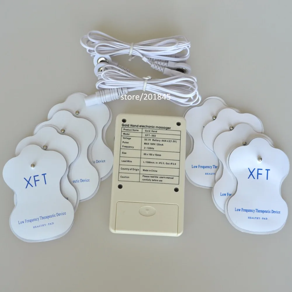 Забота о здоровье, электрический стимулятор, XFT-502, низкочастотный цифровой массажер, облегчение боли+ 8 шт., XFT электроды, колодки бесплатно