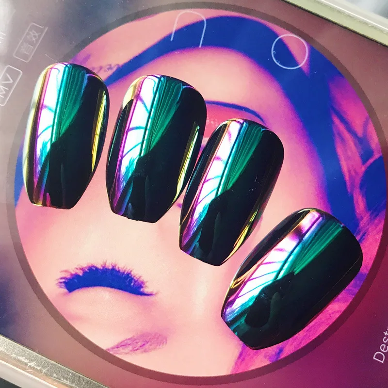 

3set Artificial nail patches Euro-American discolored mirror new nail patches nail patches wearing nails