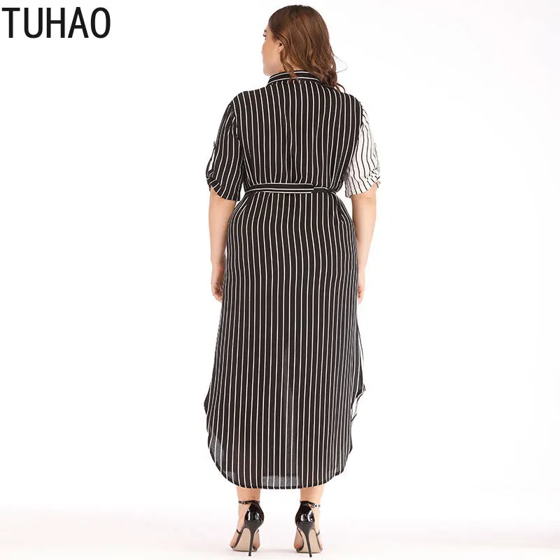 TUHAO летнее платье больших размеров 5XL 4XL 3XL женское офисное повседневное Vestidos