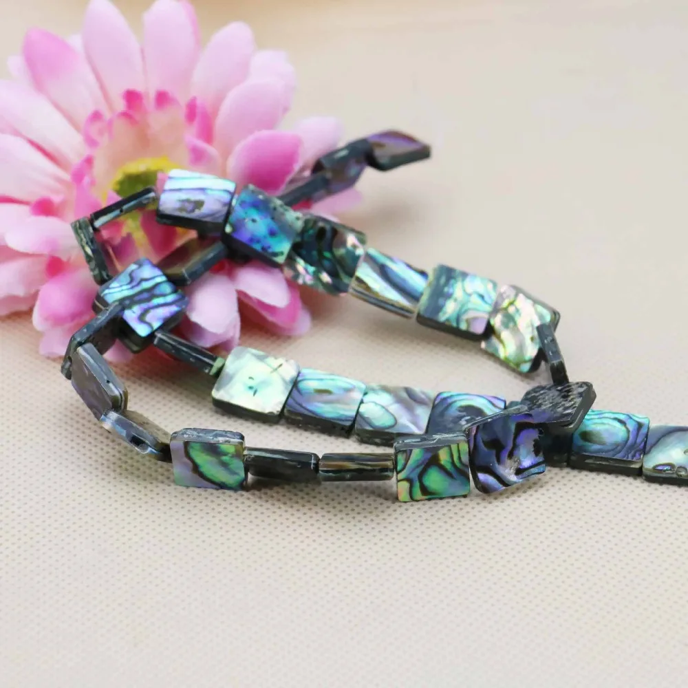 Популярные Квадратные бусины 12 мм 16 дюймов россыпью из натуральной морской кожи