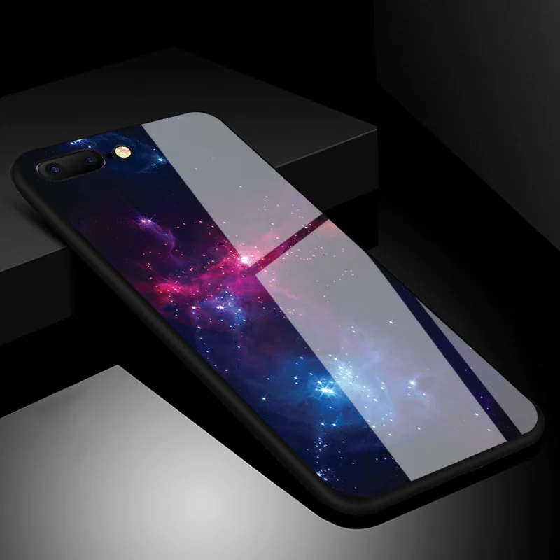 IIOZO, чехол для телефона из закаленного стекла s, для iphone 7, 8 plus, чехол с естественным видом, твердая стеклянная задняя крышка для iphone 6, 6S Plus, 7plus - Цвет: star system
