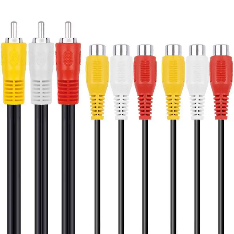 3 RCA папа 6 Женский AV кабель разъем сплиттер Аудио Видео адаптер Кабели для ТВ DVD