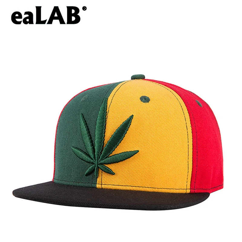 EaLAB хип хоп кепка мужская папа женская летняя Snapback Кепка s Конопляный лист вышивка