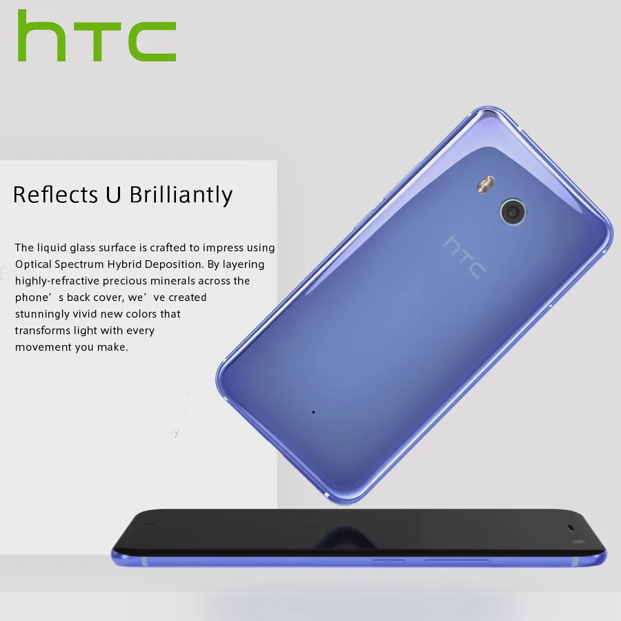 Мобильный телефон htc U11, 4G LTE, 6 ГБ ОЗУ, 128 Гб ПЗУ, восьмиядерный смартфон Snapdragon 835, 5,5 дюйма, 2560x1440 P, IP67, Android
