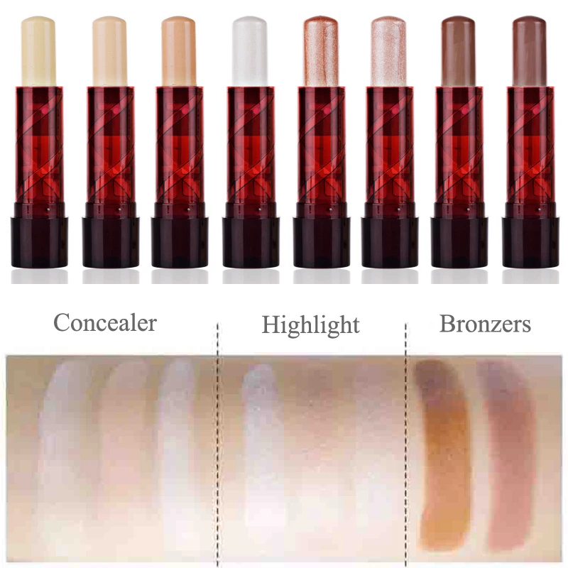 3D Макияж лица корректор контурный Stick осветитель Highlighter ЛИЦА корректоры для