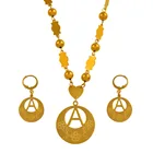 Ожерелье Anniyo A-Z, 26 букв, золотого цвета, с инициалами Маршалла, цепочка с бусинами, ювелирные изделия, подарки из Микронезии # 040121SS