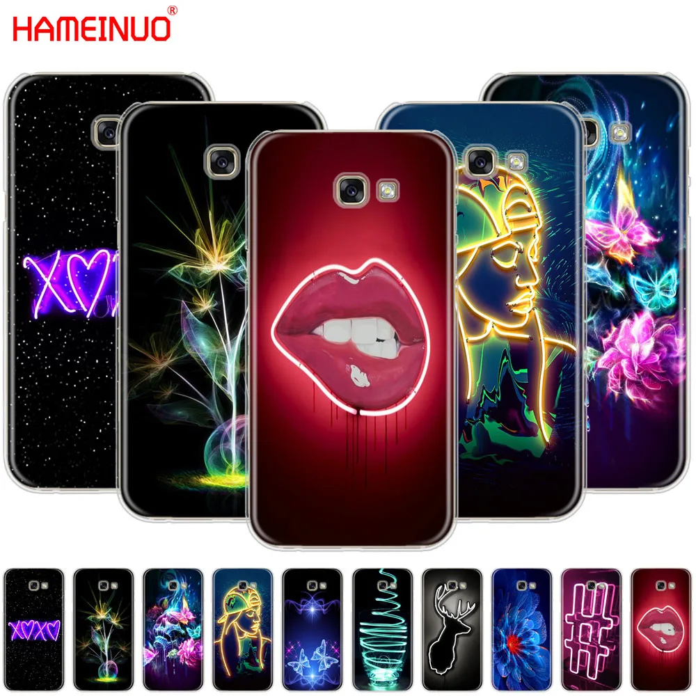 HAMEINUO Неон с принтом Чехол для мобильного телефона Samsung Galaxy A3 A310 A5 A510 A7 A8 A9 2016 2017