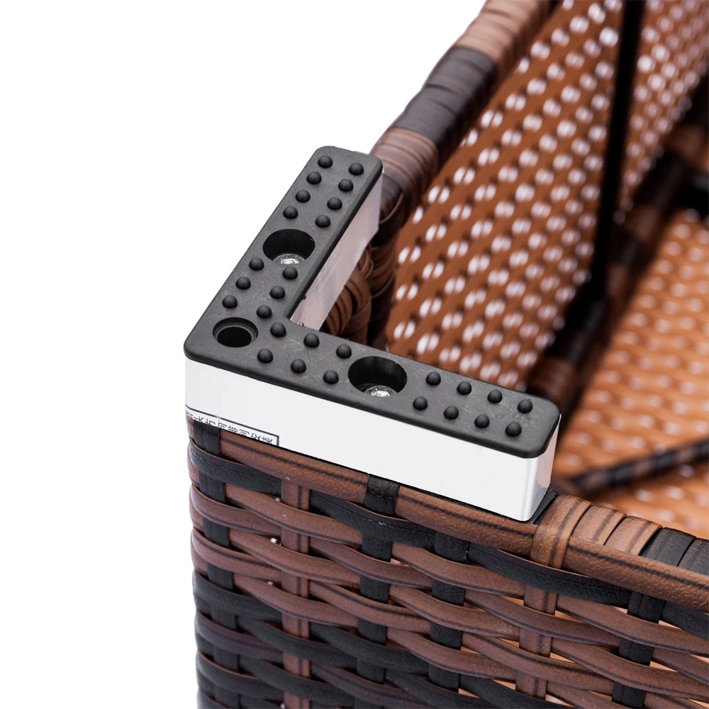 Открытый патио PE ротанга сад диван и стальной каркас Стабильный прочный разговор