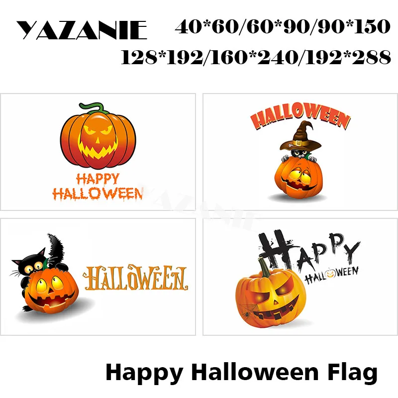 YAZANIE 60*90 см/90*150 см/120*180 см/160*240 см/192*288 СМ счастливый Хэллоуин партии На Заказ Флаг