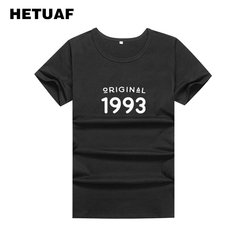 HETUAF корейский стиль 1993 женская футболка с принтом букв летние 2018 в стиле улззанг