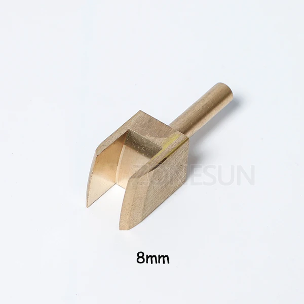 8mm width ZONESUN 10 шт. одна линия 1-8 мм кожаный край для герметизации DIY инструмент латунь паяльник край маркировки кожевенное ремесло инструмент embosser - Цвет: 8mm width