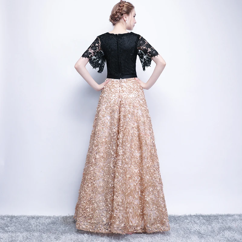 SOCCI Weekend элегантное платье для матери невесты 2018 черное кружевное с цветами