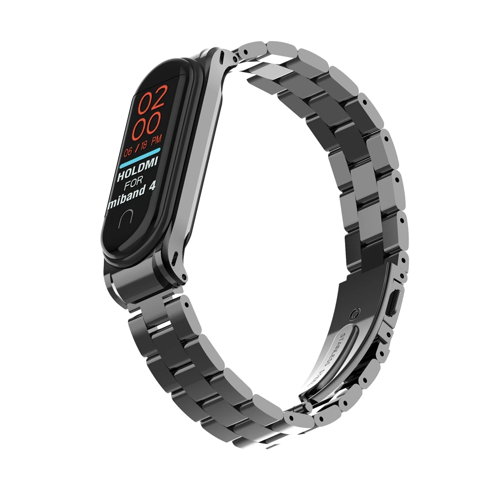 Металлический ремешок для mi Band 4 3 ремешок Xiao mi браслет из нержавеющей стали mi Band 3 4 ремешок для mi Band 4 3 браслеты Pulseira