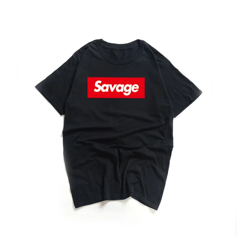 4 21 Savage хип хоп мужская футболка красный Opps Swag Rapper Savage письмо коробка с принтами логотип модные футболки круглый воротник Trasher Тройник топы - Цвет: 4