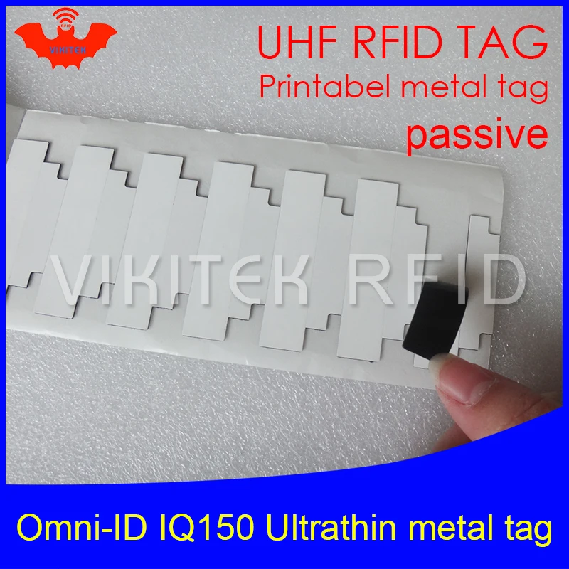 UHF RFID антиметаллическая бирка omni ID IQ150 IQ 150 915 МГц 868 Impinj Monza R6 EPCC1G2 6C печатная