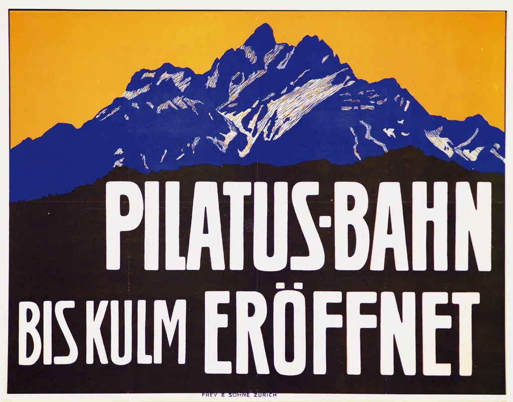 Швейцария Люцерн туристические плакаты Pilatus Bahn классические настенные наклейки