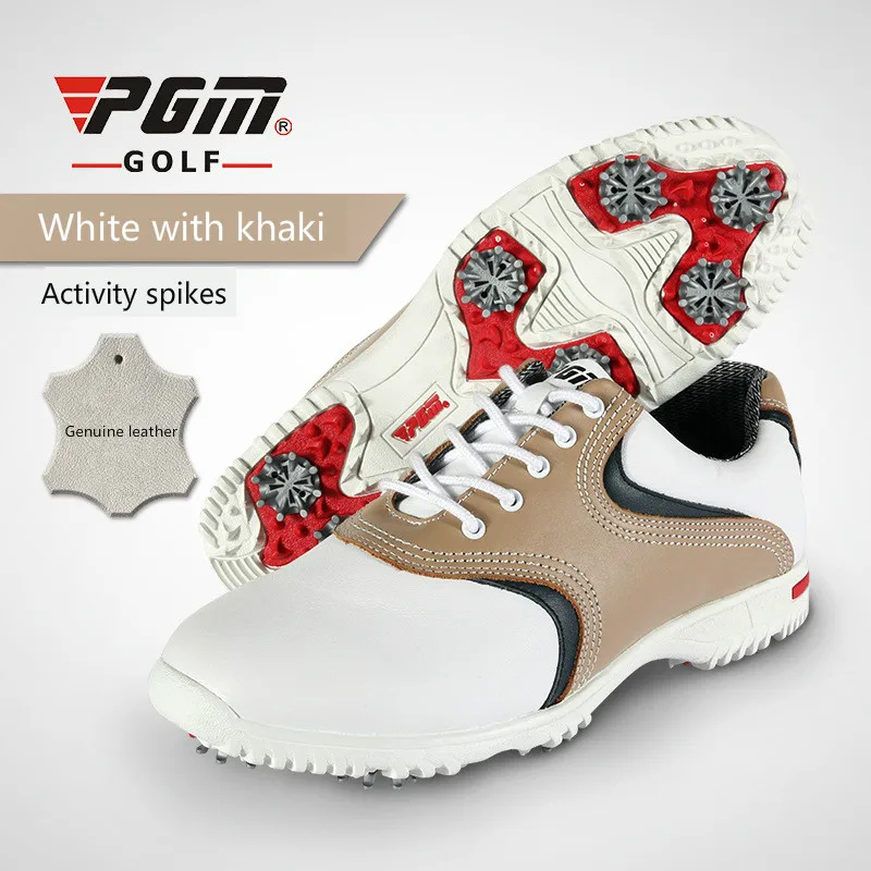 Мужские Нескользящие кроссовки PGM коричневые непромокаемые из воловьей кожи