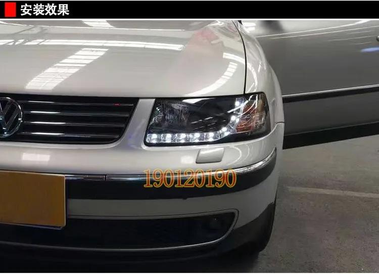 JGD абсолютно стиль для VW PASSAT B5 светодиодный налобный фонарь 2000-2007 Биксеноновая фара светодиодный DRL Автомобильные фары