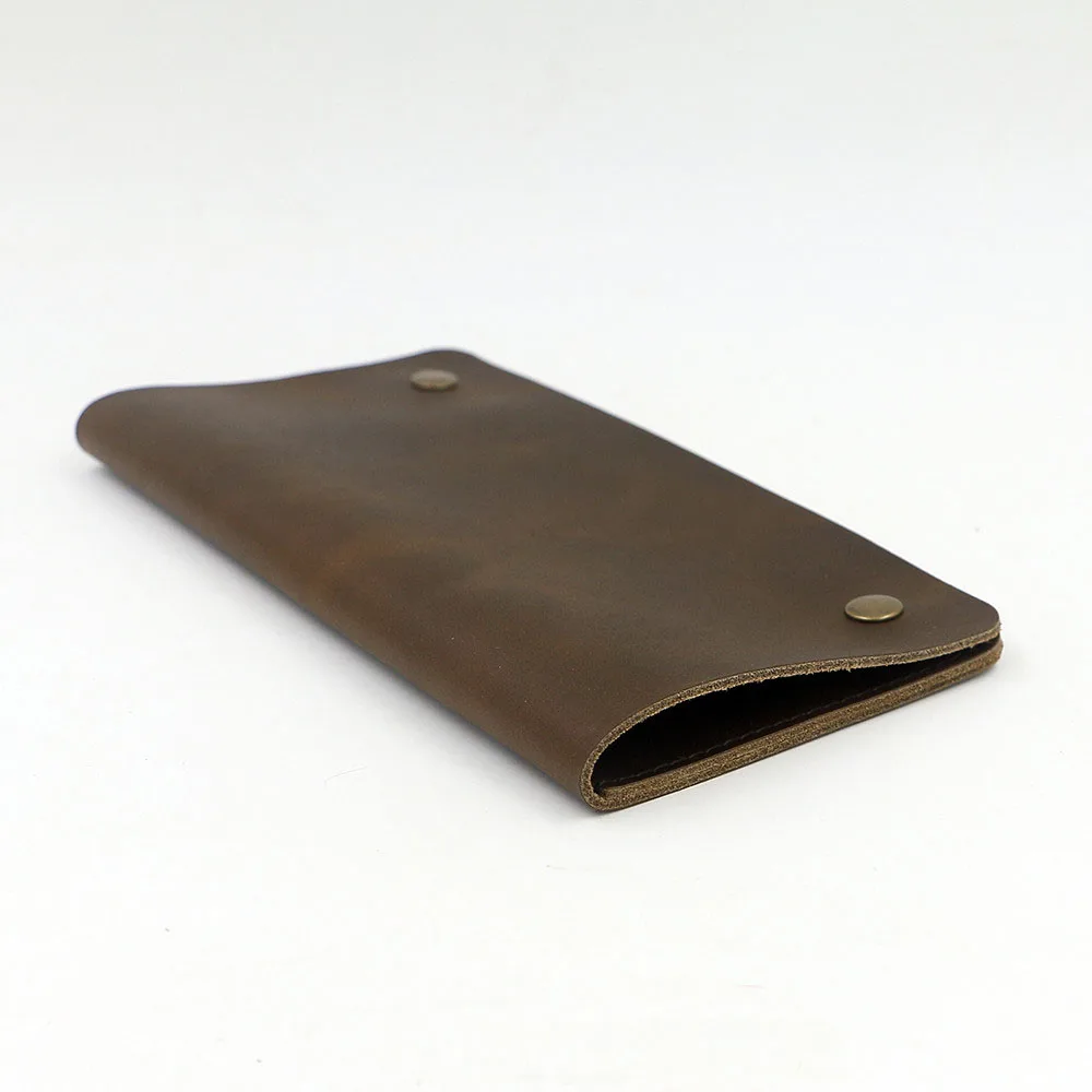 Кошелек мужской из кожи крейзи хорс складной бумажник в стиле ретро мягкий